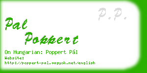 pal poppert business card